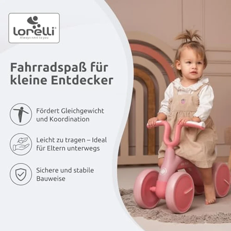 Lorelli Rutschfahrzeug Sunny Road Musik, ergonomischer Rutscher mit Licht und Musik, für Kinder ab 1 Jahr, max. 20 kg, verstellbarer PU-Kunstledersitz, EVA-Reifen, blau – Bild 6