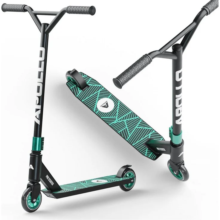 Apollo Stuntscooter Genius Pro, Kickscooter für Kinder und Erwachsene, 100mm PU-Wheels, Alu Core, ABEC9 Kugellager, trendige Farben (blau) - Preisvergleich – Bild 1