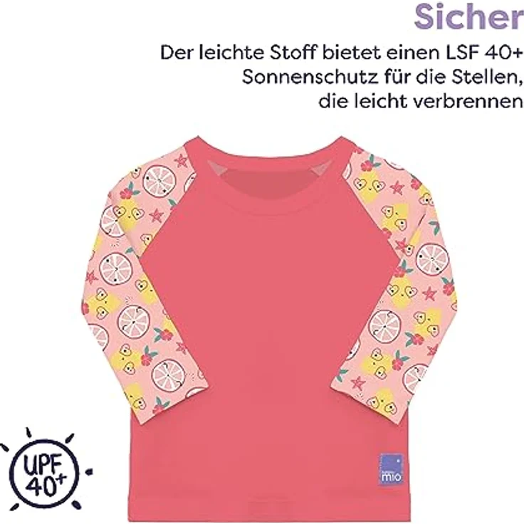Bambino Mio, schützendes Schwimmshirt für Babys und Kleinkinder, Langarmshirt mit Sonnenschutz, LSF 40+, Süß, XL (2 Jahre+) – Bild 2