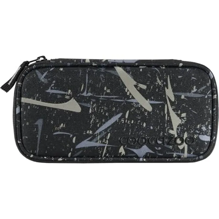 Coocazoo Mäppchen „Reflective Splash”, schwarz-grau, großes Hauptfach, Schlaufen für Zirkel, Geodreieck und Lineal, Stundenplanfach, Stiftehalter, Reißverschlussfach, ab der 3. Klasse