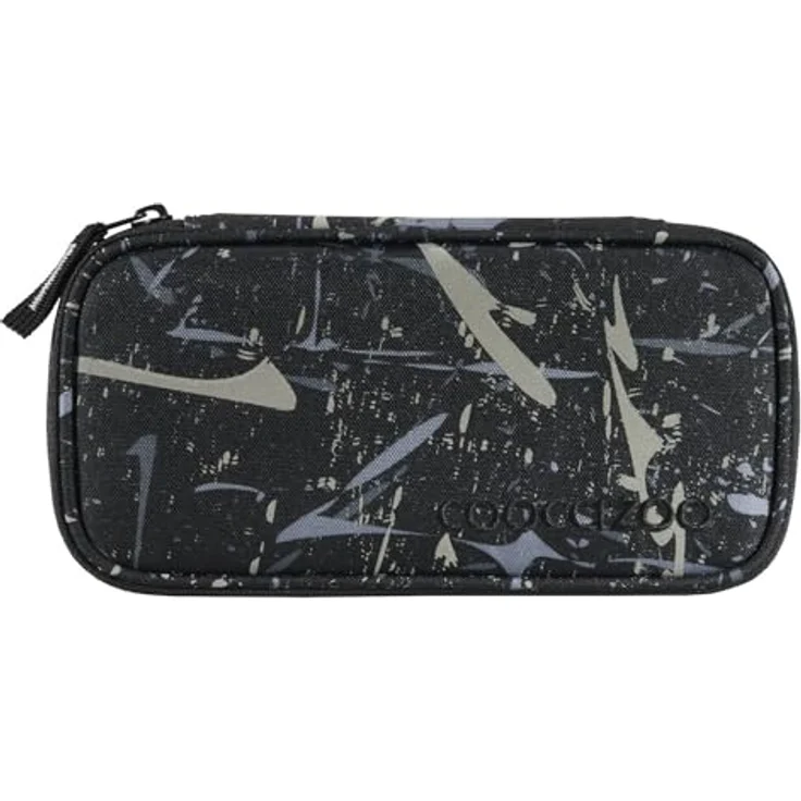Coocazoo Mäppchen „Reflective Splash”, schwarz-grau, großes Hauptfach, Schlaufen für Zirkel, Geodreieck und Lineal, Stundenplanfach, Stiftehalter, Reißverschlussfach, ab der 3. Klasse – Bild 1