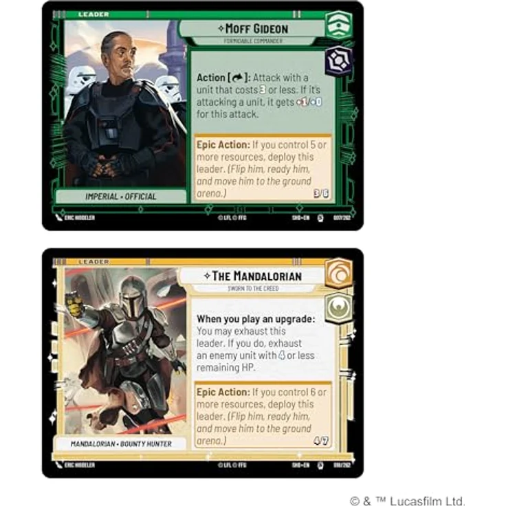 Fantasy Flight Games Star Wars Unlimited - Shadows of the Galaxy Starter Deck (English), 2-Player Set, Mandalorian and Moff Gideon Decks, Smugglers and Bounty Hunters Focus – Bild 6