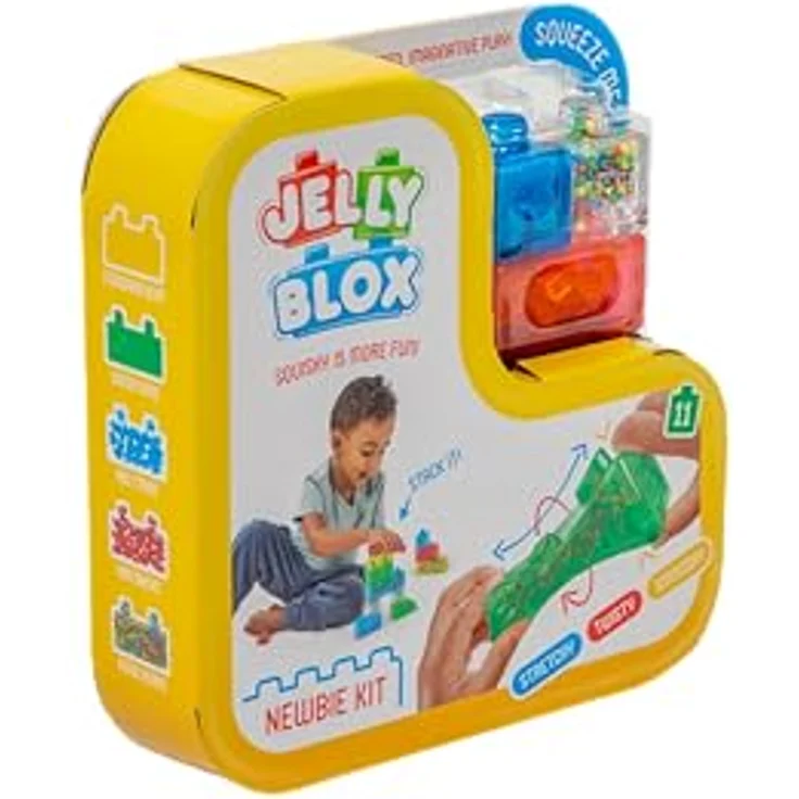 Jelly Blox Newbie Kit, Bauspielzeug mit 11 sensorischen Bausteinen für Kinder ab 2 Jahren, leicht zu reinigen – Bild 2