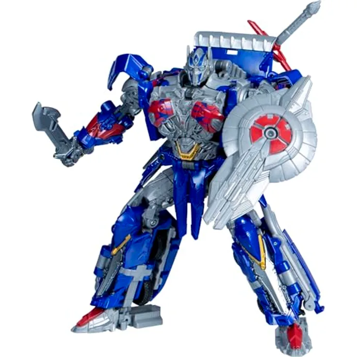 Transformers Studio Series Leader-Klasse Optimus Prime Action-Figur, 21,5 cm beweglich, 2 in 1: Roboter und Truck, mit Schwert und Schild