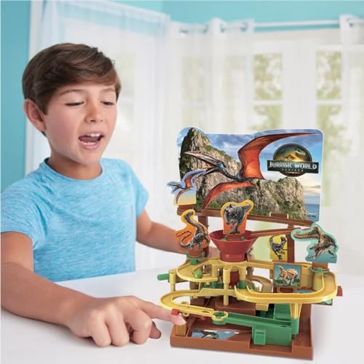 EPOCH Games 7515 Jurassic World Rebirth Adventure Challenge, Brettspiel mit 3D-Dinosaurier-Aufstellern für Kinder ab 4 Jahren – Bild 4