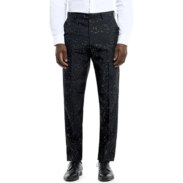 Opposuits Anzug Glitter Party Kostüm Anzug - Sakko Schwarz mit Glitzerschicht, Slim Fit, für Silvester – Bild 4