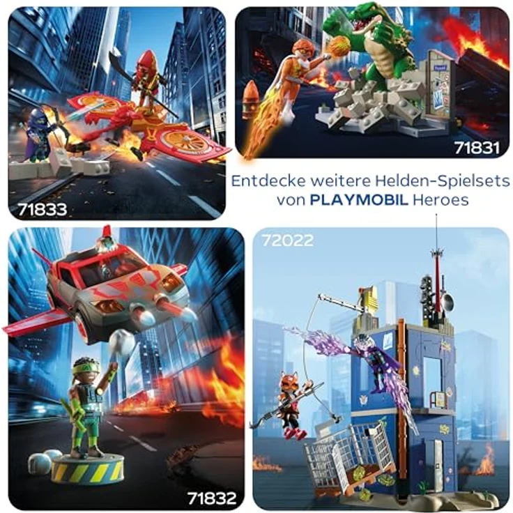 PLAYMOBIL Heroes Helden-Showdown mit Riesenechse, actionreiches Spielzeugset mit beweglicher Riesenechse und durchbrechbarer Mauer, ab 4 Jahren, 71831 – Bild 5