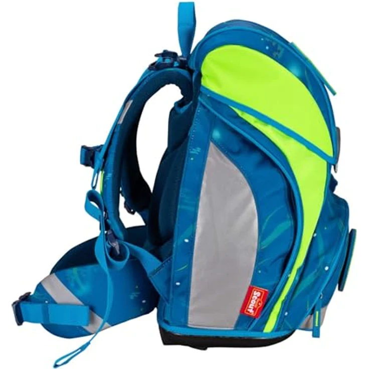 SCOUT Alpha Set 4-teilig Schulranzen, reflektierende Elemente, Deep Sea – Bild 3