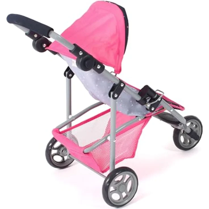 Bayer Chic 2000 - Puppenbuggy Lola, Jogging-Buggy, Puppenjogger, Puppenwagen, Konfetti, pink, 612-84 – Bild 3