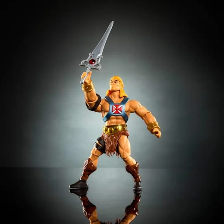 Masters of the Universe He-Man Origins & Thundercats, 14 cm große bewegliche Actionfigur mit abnehmbarer Rüstung, Schwert, Schild und Mini-Comic, JFW98 – Bild 4