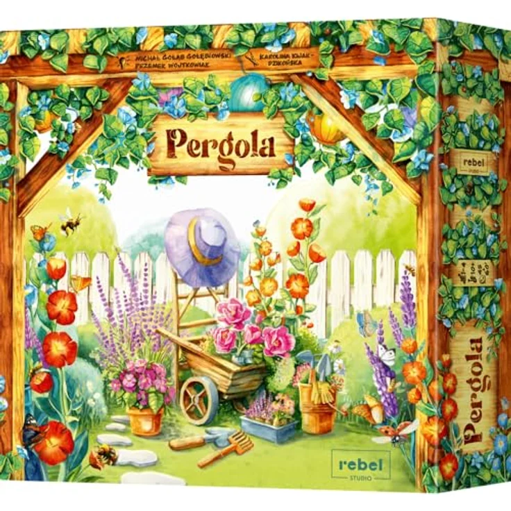 Rebel Pergola Brettspiel, strategisches Gartenbau-Spiel mit Actionauswahl-Mechanik – Bild 1