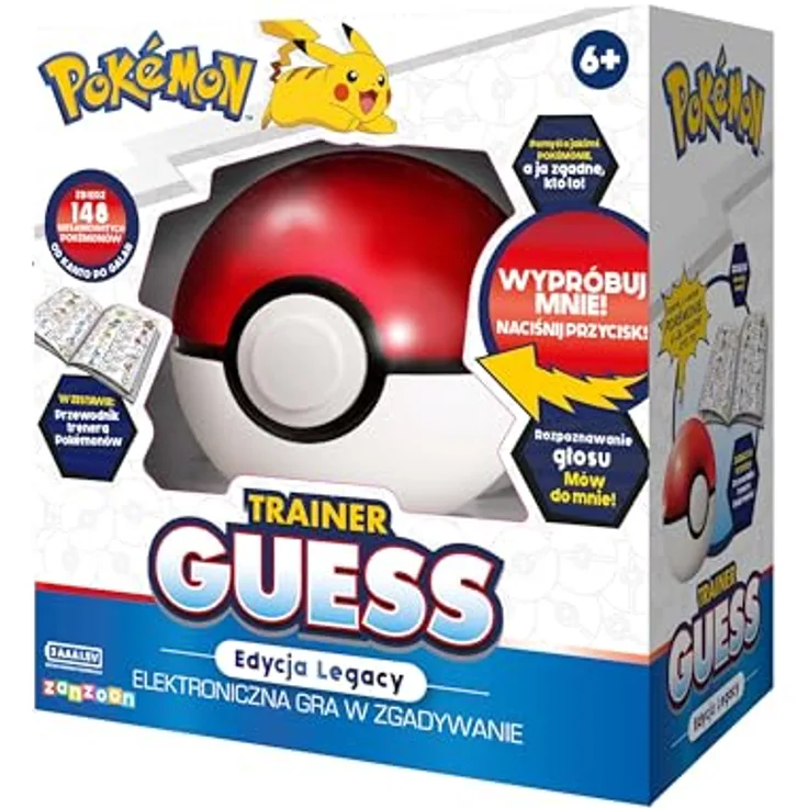 Pokémon Trainer Guess Edition Legacy, Brettspiel mit Spracherkennung, Sound- und Lichteffekten, Polnische Version