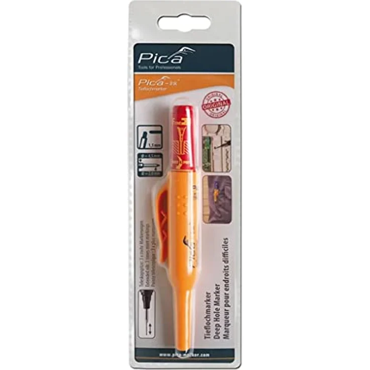 Pica Marker 150/40/SB, Tieflochmarker mit wasserfester permanenten Tinte und patentierter Edelstahl-Teleskopspitze – Bild 3
