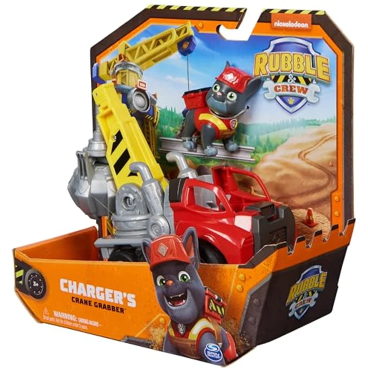Spin Master Rubble & Crew, Kran-Baufahrzeug Solid Charger mit dreh- und ausfahrbarem Ausleger, inkl. abnehmbarer Spielfigur, für Kinder ab 3 Jahren – Bild 10