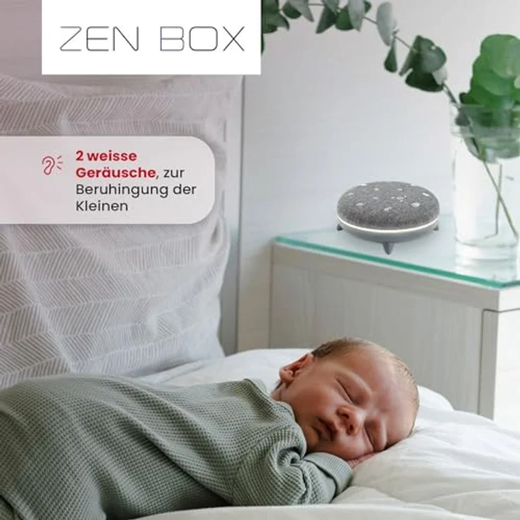 TERRAILLON Zen Box, Entspannungshilfe mit 7 beruhigenden Sounds, Bluetooth-Musikstreaming, 8 Lichteinstellungen, weiß, USB-C – Bild 5