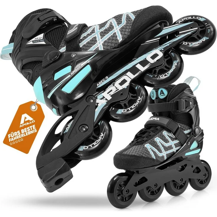 Apollo Inlineskates Fast Entry Inline Skates Inliner Air Flow X2, Inliner für Teenager, Damen und Herren, orange/green/purple/silver – Bild 1