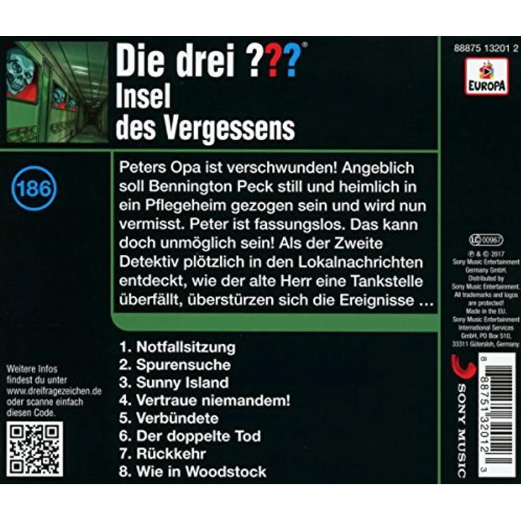 OTTO Hörspiel Die drei ??? 186. Insel des Vergessens (Fragezeichen) - für Kinder und Jugendliche ab 10 Jahre – Bild 2