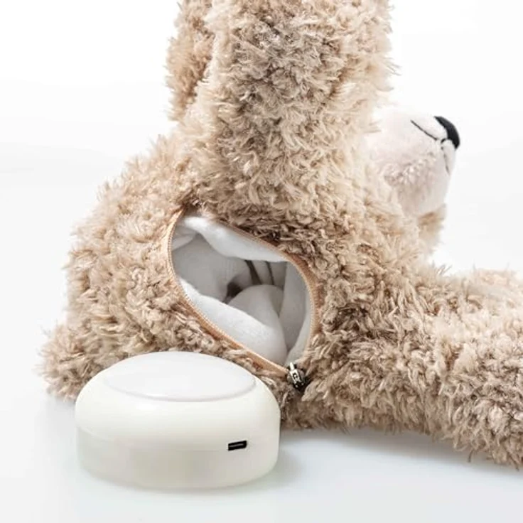 Steiff Kuscheltier Light at Night Caspar Teddybär sitzend, 28 cm, Nachtlicht, USB aufladbar – Bild 3