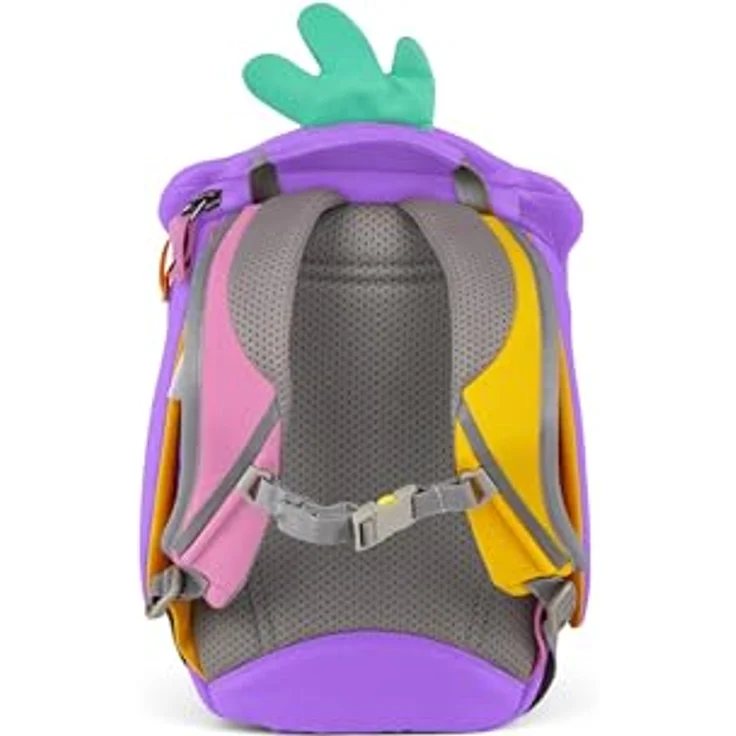 Affenzahn Kleiner Freund Kindergarten-Rucksack Ergonomisch Reflektierend Ziehzunge mit Namensschild Tukan - Lila – Bild 5