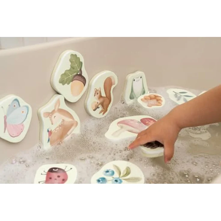 Little Dutch Forest Friends Bath Foam Figures, Schaumstoffaufkleber für die Badewanne, 16 Stück, fördert Kreativität und motorische Fähigkeiten, geeignet für Kinder ab 10 Monaten – Bild 7