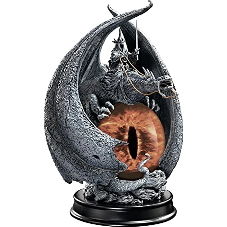 Noble Collection Herr der Ringe Statue Die Wut des Hexenkönigs, 20 cm, Zinn mit echtem Textilzügel und schwarzem Auge – Bild 1
