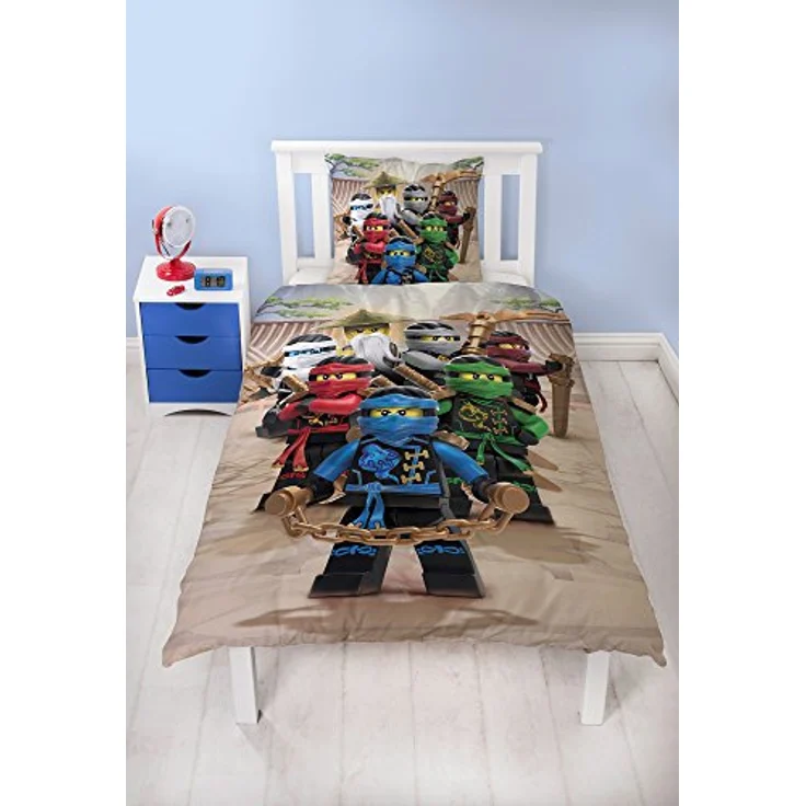 Ninjago Jungen Bettwäsche Set · Lego Motiv BE COOL · Kissenbezug 80x80 + Bettbezug 135x200 cm · 100% Baumwolle in glatter Renforcé Qualität – Bild 4