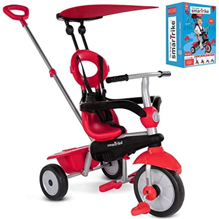 smarTrike® Zoom Dreirad für Kinder rot, Mitwachsfunktion, Touch Steering Technologie – Bild 6