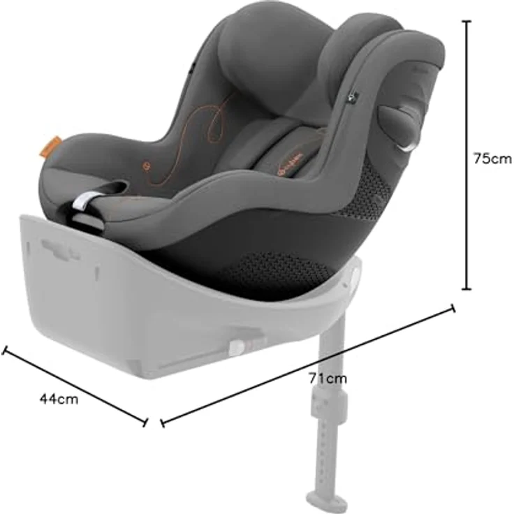 Cybex Sirona G I-Size Reboard Kindersitz, für Kinder von 61 cm bis 105 cm, bis ca. 4 Jahre, Lava Grey – Bild 12
