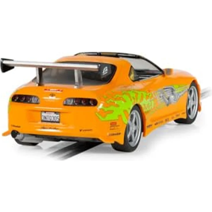 Scalextric The Fast and The Furious – Toyota Supra – Slotcar mit hoher Detailgenauigkeit und Front- sowie Rücklichtern, orange – Bild 5