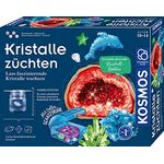 KOSMOS 645601 Kristalle züchten - Lass faszinierende Kristalle wachsen - Komplett-Set, glitzernde Blitzkristalle, Schatztruhe, Deko, Experimentierkasten - Kinder ab 10-14 Jahre