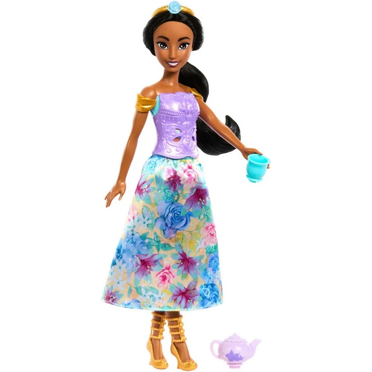 Mattel® Anziehpuppe Disney Princess Spin & Reveal Jasmin, Puppe mit geheimer Blumenszene und 5 Accessoires – Bild 1