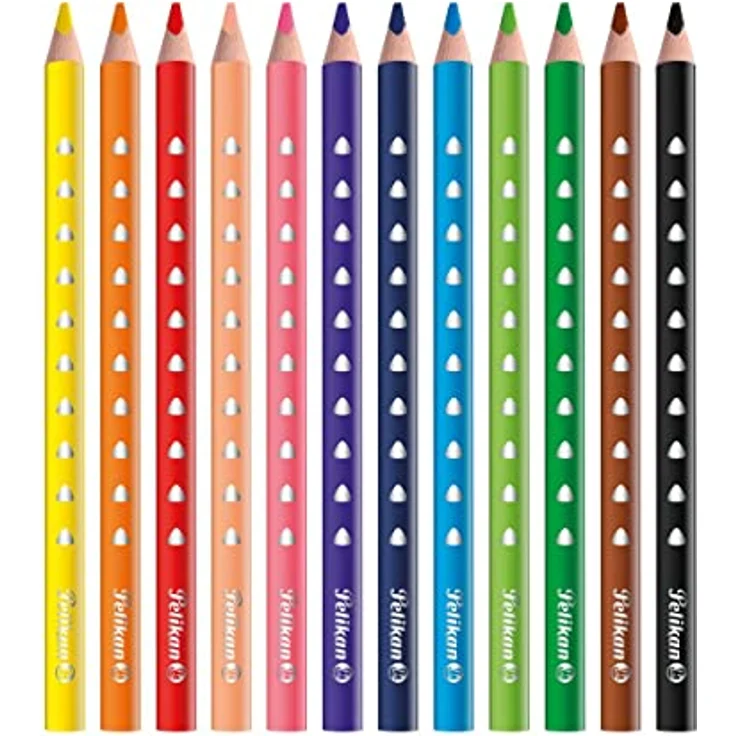 Pelikan 700627 Buntstifte Silverino, 12 Stück, dreieckig, dick – Bild 2