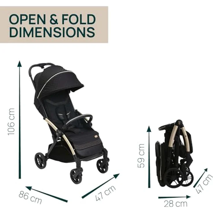 Chicco Buggy Goody Xplus, Schwarz, Einhand-Faltmechanismus, 47x86x106 cm, Kinderwagen – Bild 4