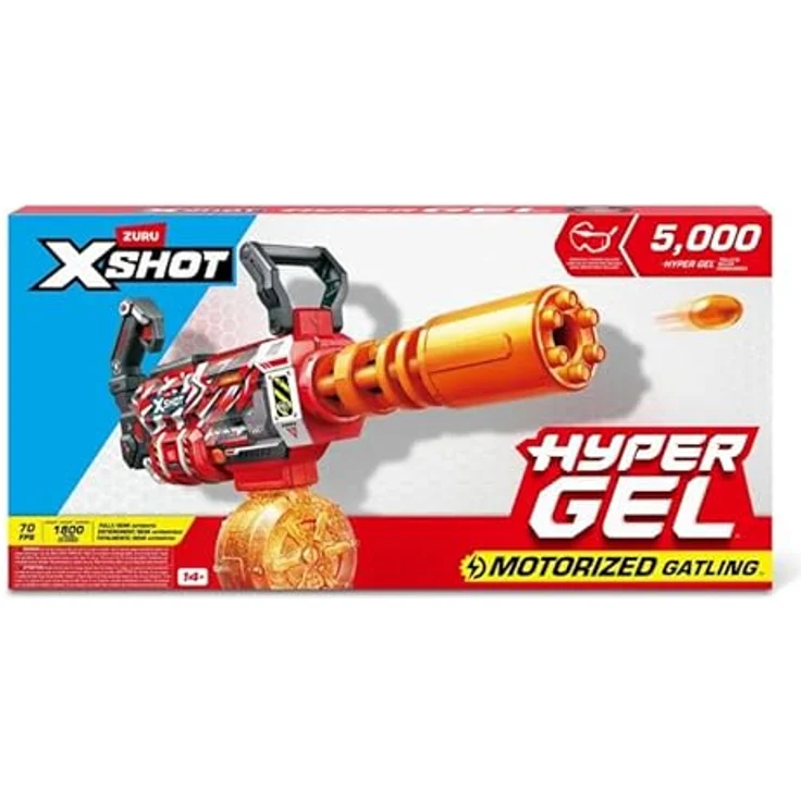 Zuru X-SHOT Hyper Gel Gattlin Blaster, motorisiert mit Gel-Kugeln für schnelles Schießen, geeignet ab 14 Jahren – Bild 5