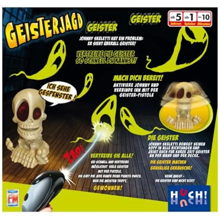 Hutter Trade Geisterjagd - Vertreibe sie alle! Brettspiel mit gruseligem Johnny Skeletti, für Kinder ab 3 Jahren – Bild 7