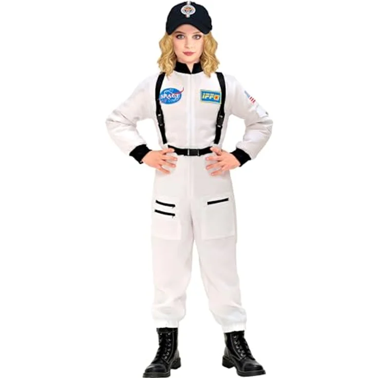 Widmann - Kinderkostüm Astronaut, Overall mit Patches, Weltall, Karneval, Mottoparty – Bild 4