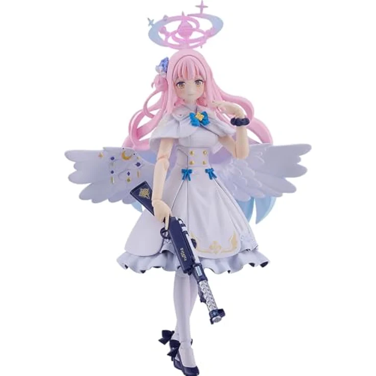 Max Factory Blue Archive - Mika Misono Figma Actionfigur, mit 3 Gesichtsplatten und optionalen Zubehörteilen wie Maschinenpistole und Effektteilen – Bild 1