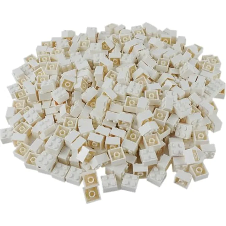 Stein-Experte Lego® 2x2 Steine Weiß, 100 Stück für kreative Baukunst – Ideal für Architekturmodelle und Mosaike, kompatibel mit allen LEGO Sets