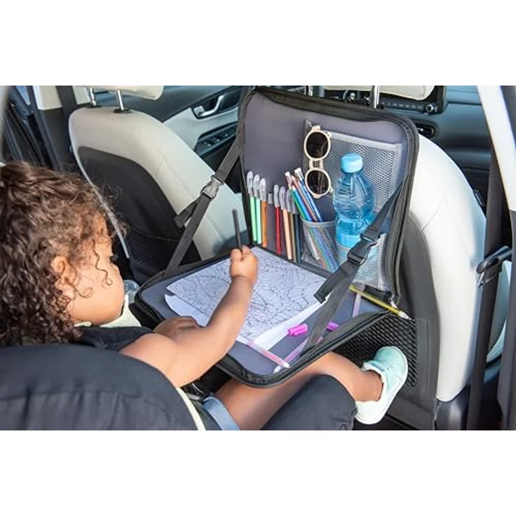 Dooky Rücksitzorganizer Dooky, verstellbarer Rücksitztisch mit Tablet-Halter und platzsparendem Design, ideal für Familienreisen – Bild 9