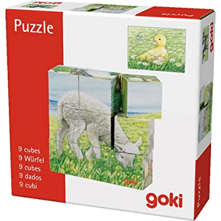 Goki 57607 - Würfelpuzzle - Bauernhoftiere - Preisvergleich – Bild 4