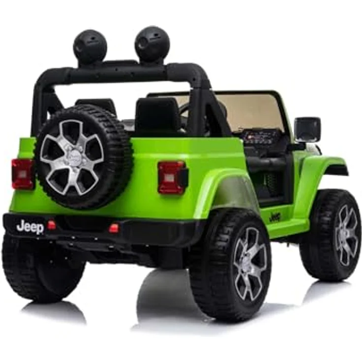 Beneo RIRICAR Elektroauto für Kinder 12V Jeep Wrangler, Grün, 2-Sitzer mit 2,4-GHz-Fernbedienung, Bluetooth-Radio, Lithium-Akku, EVA-Räder, geeignet für Kinder von 3-8 Jahren – Bild 6