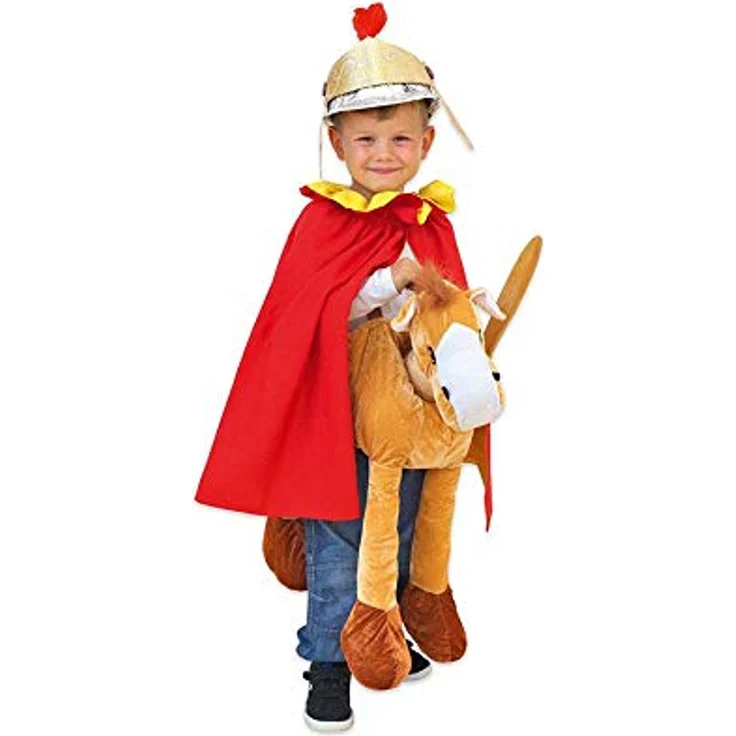 Betzold Schlüpfkostüm Pferd, Kinderkostüm aus hochwertigem Nicki-Stoff, Gr. 104-128, verstellbare Hosenträger, ideal für Theater und Fasching – Bild 4