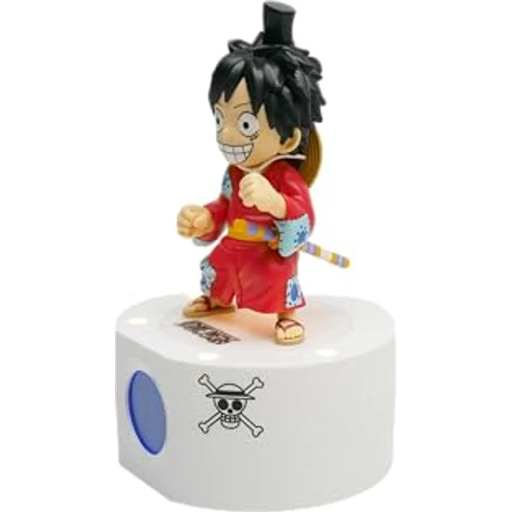 Teknofun One Piece Wecker Ruffy, 18 cm mit Leuchtfunktion, digitales Display und programmierbarem Alarm – Bild 5