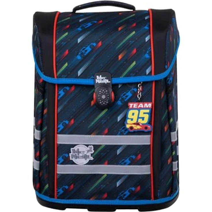 McNeill Schulranzen-Set PERFECTO, DISNEY CARS, 5-teilig, ergonomisch, ClickFlex-Rückensystem, Reflektoren, 22 l, 1.250 g – Bild 3