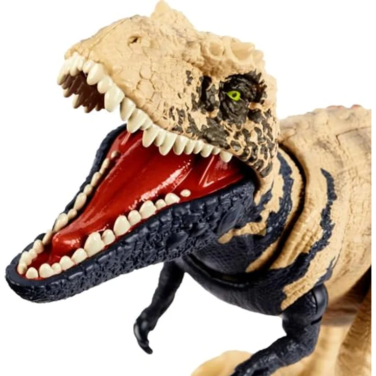 Jurassic World Dinosaurier-Spielzeug, Bistahieversor Gigantic Trackers große Spezies Actionfigur mit Angriffsbewegung und Tracking-Ausrüstung, digitaler Spielspaß, HLP27 – Bild 5
