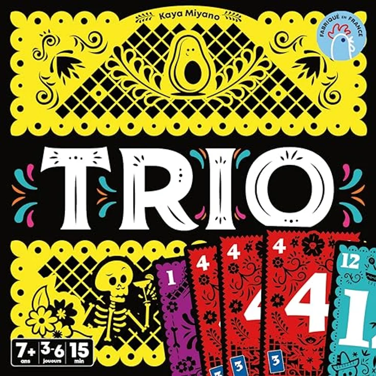 Cocktail games Trio (Französisch), Kartenspiel zum Zahlenraten, strategisches Spiel für 2-3 Spieler – Bild 2