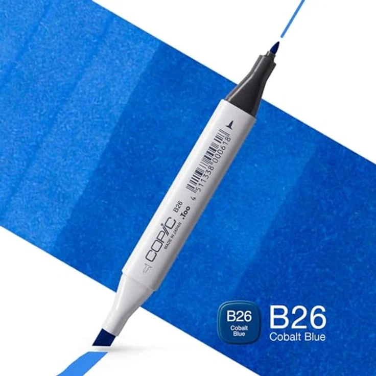 Copic Classic Marker Typ B - 26, Cobalt Blue, professioneller Layoutmarker mit dualem Spitzensystem, schnelltrocknender und wischfester Tinte – Bild 2