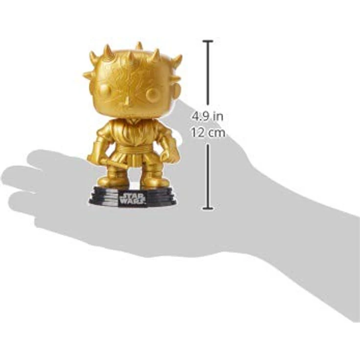 Funko Star Wars 43020 Funko Pop! Movies Gold Edition Darth Maul Vinyl Figur, 9cm, Gold Metallic Exclusive – Bild 4