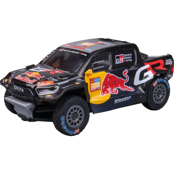 Nikko Toyota Gazoo Racing Dakar, 1:18 Funkgesteuertes Auto mit Licht und Soundeffekten für Innen- und Außeneinsatz, schwarz