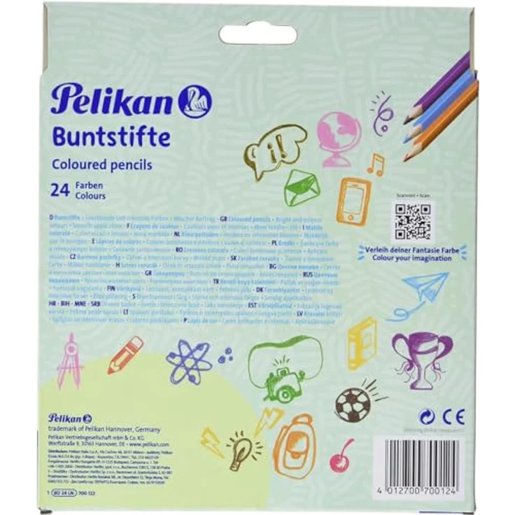 Pelikan Buntstifte 24er Set, dreikant, FSC-zertifiziertes Holz, intensive Farbabgabe – Bild 2